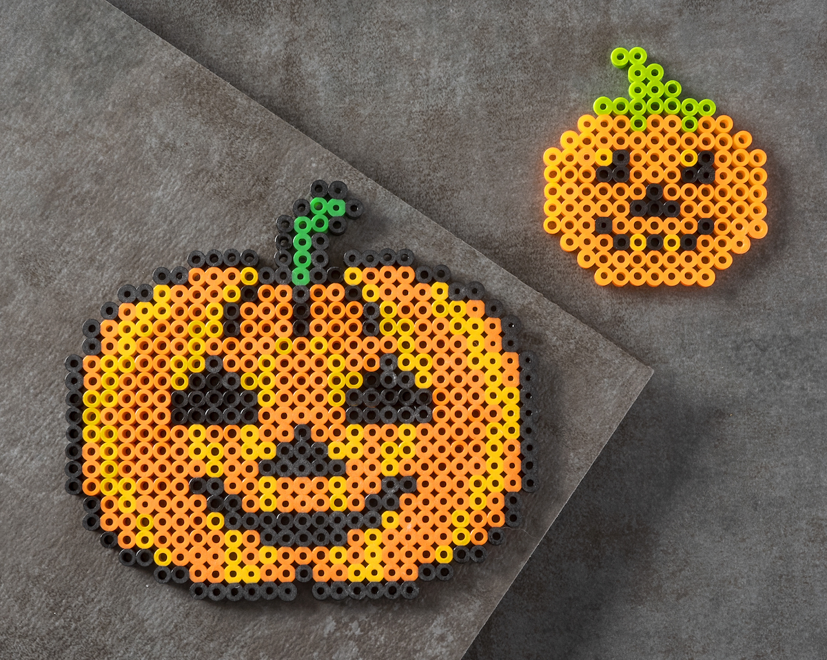Pumpkin Perler Beads (30+ Free Patterns) - DIY Candy
